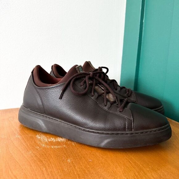 Samuel Hubbard Men’s Minimalist Flight Leather Sneaker Brown on Brown Lace-up - Picture 2 of 16